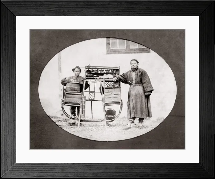 Framed Print : c. 1880s China - street food stall Framed Print : c. 1880s China - street food stall