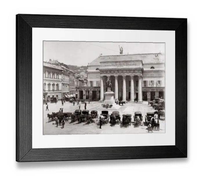 Framed Print : c. 1880s Italy Genoa Genova - theatre Carlo Felice Framed Print : c. 1880s Italy Genoa Genova - theatre Carlo Felice