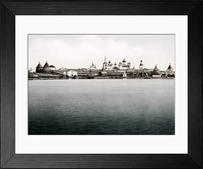 Framed Print : c. 1890s Russia - Solovetsky Monastery in the White Sea in northern Russia Framed Print : c. 1890s Russia - Solovetsky Monastery in the White Sea in northern Russia
