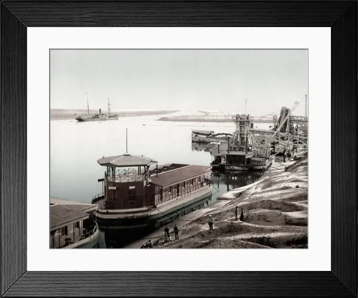 Framed Print : Egypt - dredger on the Suez Canal Framed Print : Egypt - dredger on the Suez Canal