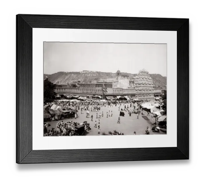 Framed Print : c. 1880s India - street scene in Jaipur Jeypore, Koraput Framed Print : c. 1880s India - street scene in Jaipur Jeypore, Koraput