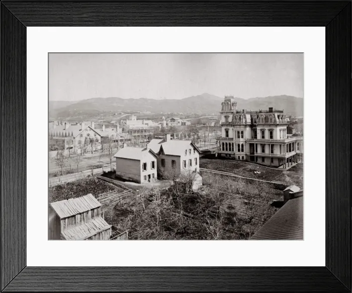 Framed Print : Historic Houses, Salt Lake City, Mormon religion
