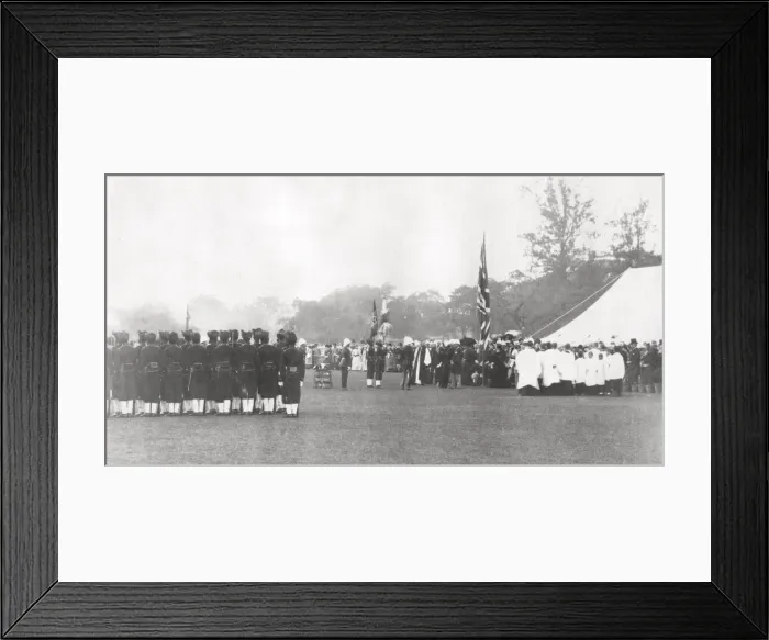 Framed Print : Presentation of colours, 18th Regiment Lady Dufferin, India Framed Print : Presentation of colours, 18th Regiment Lady Dufferin, India