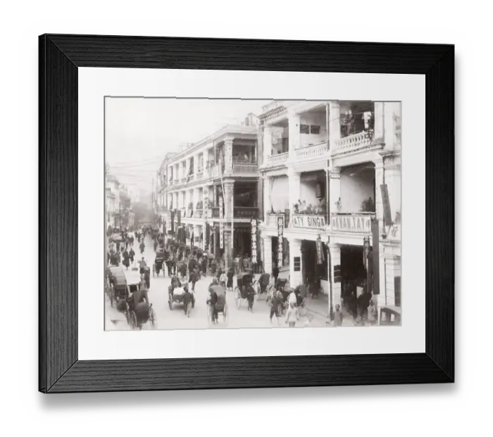 Framed Print : Street scene, Chinese quarter, Hong Kong Framed Print : Street scene, Chinese quarter, Hong Kong