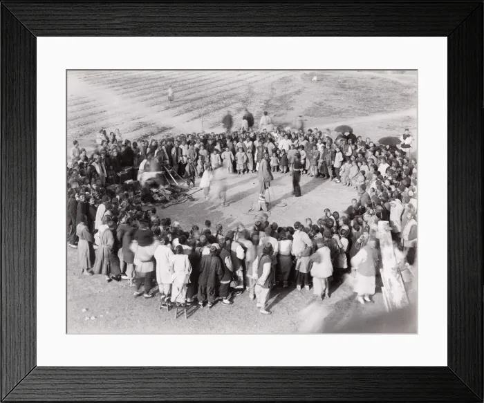 Framed Print : Street performers and large crowd, China. c. 1900 Framed Print : Street performers and large crowd, China. c. 1900