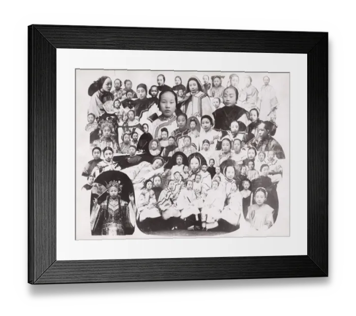 Framed Print : Composite image, group of Chinese women, China Framed Print : Composite image, group of Chinese women, China