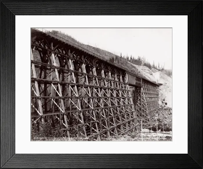 Framed Print : Mountain Creek Bridge, Canadian Pacific Railway, Canada Framed Print : Mountain Creek Bridge, Canadian Pacific Railway, Canada