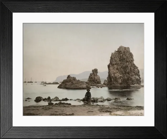 Framed Print : Ainu man on Hokkaido, Japan Framed Print : Ainu man on Hokkaido, Japan