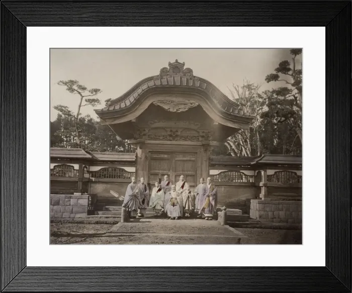 Framed Print : Priests, Buddhist temple of Tokugawa Shogun, Tokyo Framed Print : Priests, Buddhist temple of Tokugawa Shogun, Tokyo