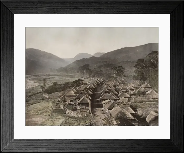 Framed Print : Village on the Hakone Road, Japan Framed Print : Village on the Hakone Road, Japan