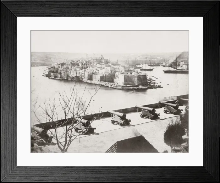 Framed Print : View of the harbour at Valletta, Malta Framed Print : View of the harbour at Valletta, Malta