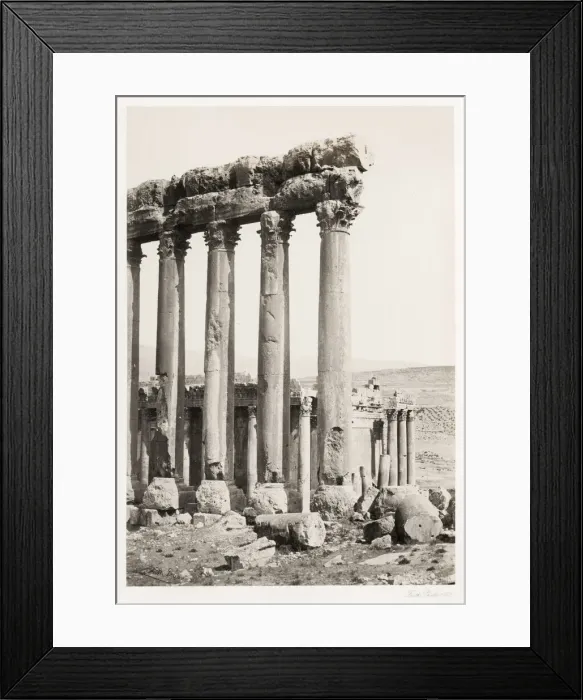 Framed Print : Francis Frith, Lebanon. c. 1857 Great Pillars Baalbek Framed Print : Francis Frith, Lebanon. c. 1857 Great Pillars Baalbek