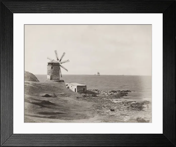 Framed Print : Egypt, windmill on a shore Framed Print : Egypt, windmill on a shore