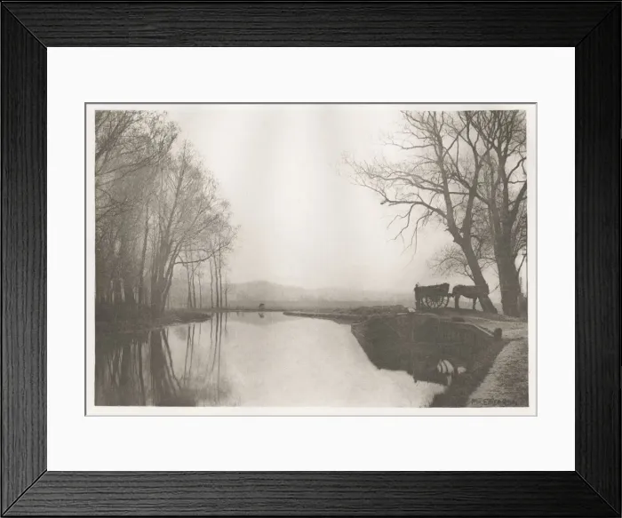 Framed Print : Peter Henry Emerson. River bank scene, Norfolk? Framed Print : Peter Henry Emerson. River bank scene, Norfolk?