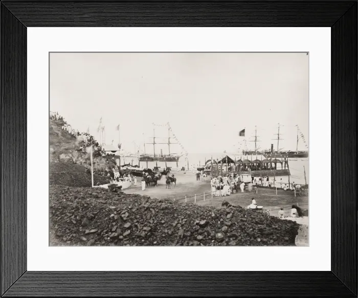 Framed Print : India, probably Bombay, Mumbai, arrival of dignitary Framed Print : India, probably Bombay, Mumbai, arrival of dignitary