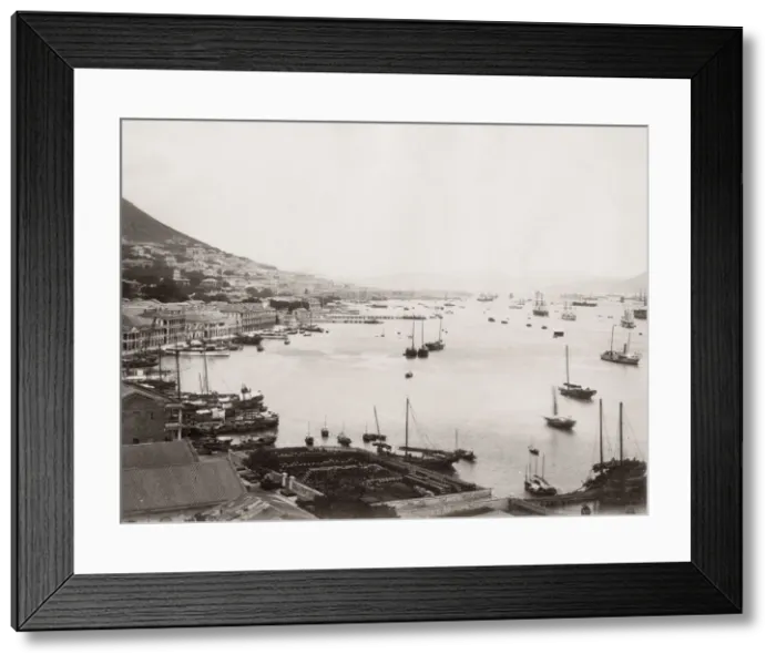 Framed Print : View of boats in the harbour, Hong Kong, China Framed Print : View of boats in the harbour, Hong Kong, China