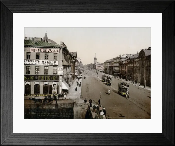 Framed Print : St Petersburg, Nevsky Prospekt, Russia, trams and shops Framed Print : St Petersburg, Nevsky Prospekt, Russia, trams and shops