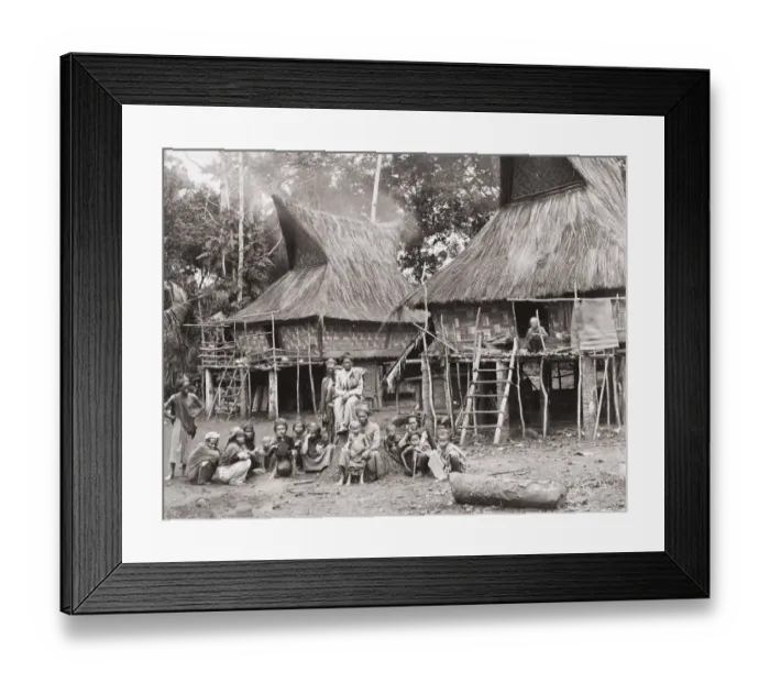 Framed Print : Batak family group, Dutch East Indlies, Indonesia Framed Print : Batak family group, Dutch East Indlies, Indonesia