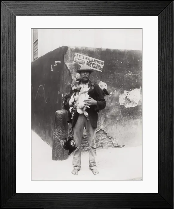 Framed Print : Man selling ducks on a street corner, Puerto Rico Framed Print : Man selling ducks on a street corner, Puerto Rico