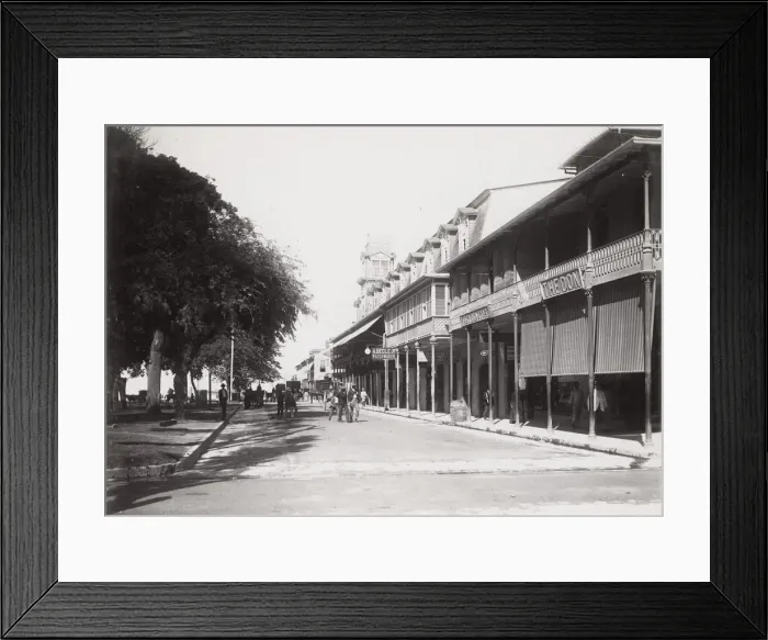 Framed Print : Street scene, Port of Spain, Trinidad Framed Print : Street scene, Port of Spain, Trinidad