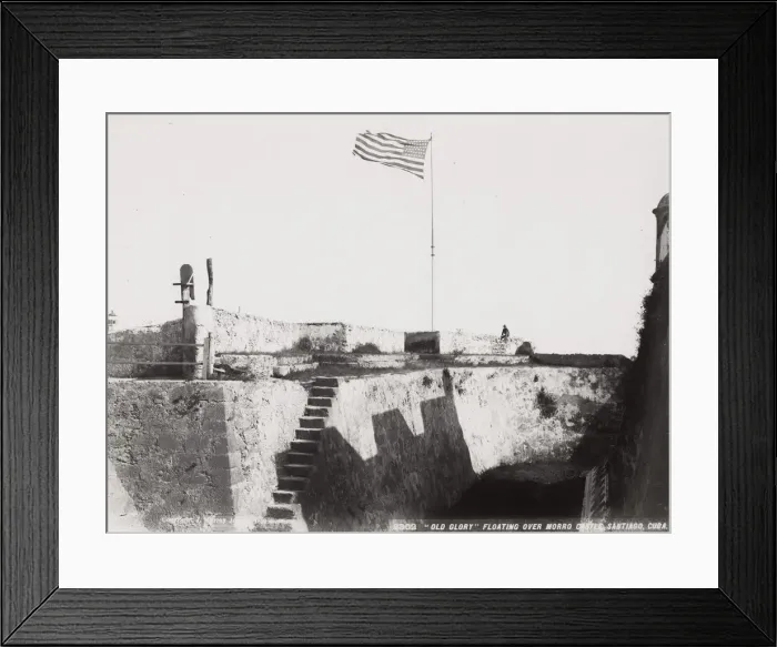 Framed Print : Cuba: US flag, Morro Castle, Santiago Framed Print : Cuba: US flag, Morro Castle, Santiago
