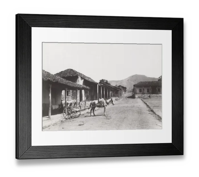 Framed Print : Cuba: street in El Caney, horse and cart Framed Print : Cuba: street in El Caney, horse and cart
