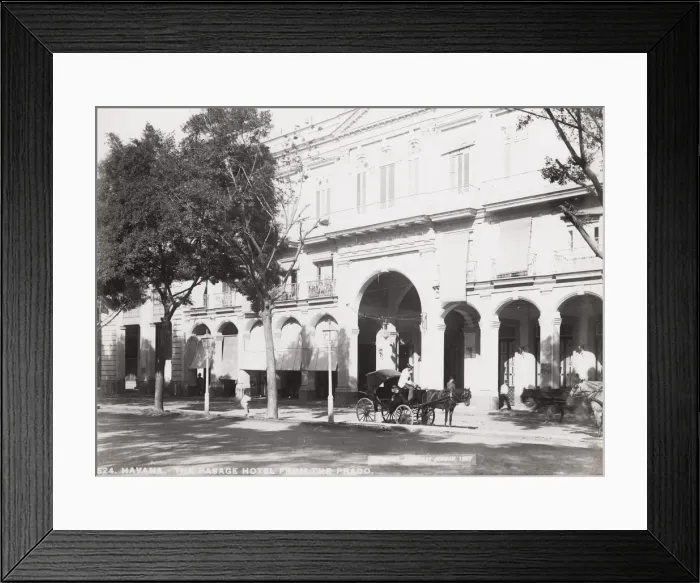 Framed Print : Cuba: Pasage Hotel from the Prado, Havana Framed Print : Cuba: Pasage Hotel from the Prado, Havana