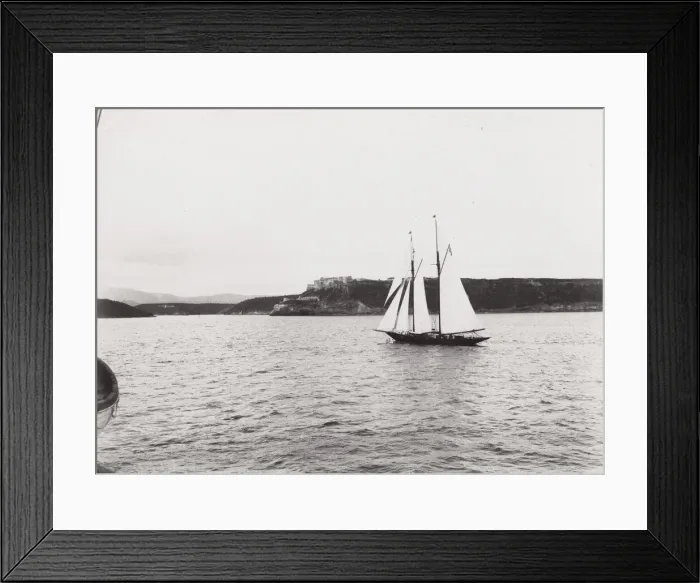 Framed Print : Cuba: saling boat, harbour of Santiago Framed Print : Cuba: saling boat, harbour of Santiago