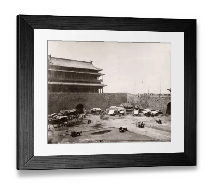 Framed Print : China c. 1880s - Zhengyangmen to Tartar Tatar city Peking Beijing