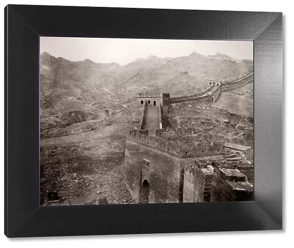 China c. 1880s - Great Wall of China top of the Nankow Pass