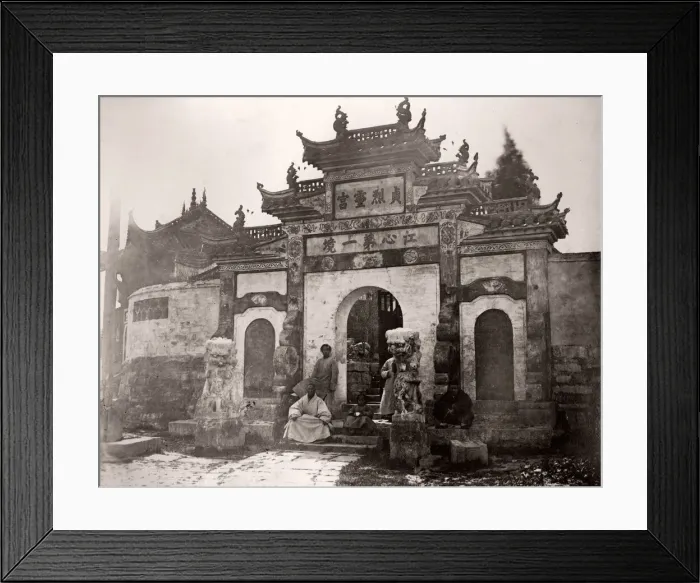 Framed Print : China c. 1880s - temple facade Framed Print : China c. 1880s - temple facade