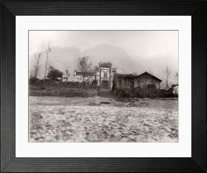 Framed Print : China c. 1880s - temple on Yangtze River gorges Framed Print : China c. 1880s - temple on Yangtze River gorges