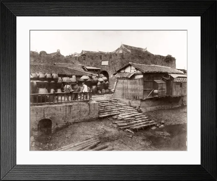 Framed Print : China c. 1880s - Shanghai city, pottery works Framed Print : China c. 1880s - Shanghai city, pottery works