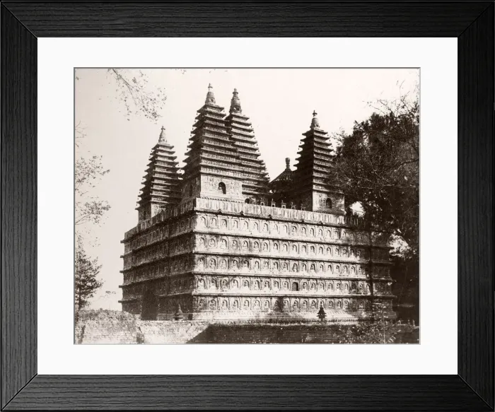 Framed Print : China c. 1880s - Peking Beijing area, temple Framed Print : China c. 1880s - Peking Beijing area, temple
