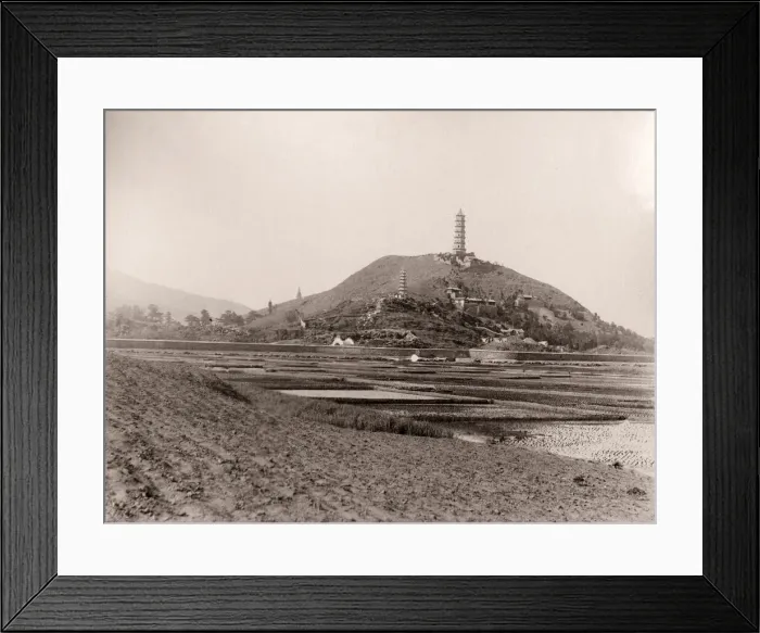 Framed Print : China c. 1880s - view, probably Peking, Beijing area Framed Print : China c. 1880s - view, probably Peking, Beijing area