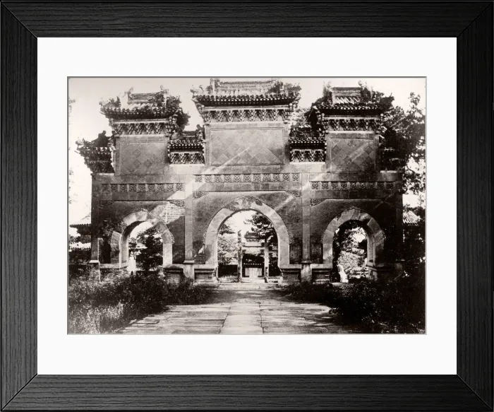 Framed Print : 19th century photograph China c. 1880s - Chinese architecture Framed Print : 19th century photograph China c. 1880s - Chinese architecture