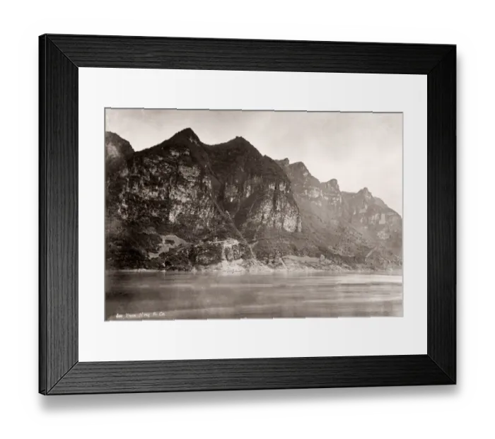 Framed Print : Vintage 19th century photograph China Yangtze river Framed Print : Vintage 19th century photograph China Yangtze river