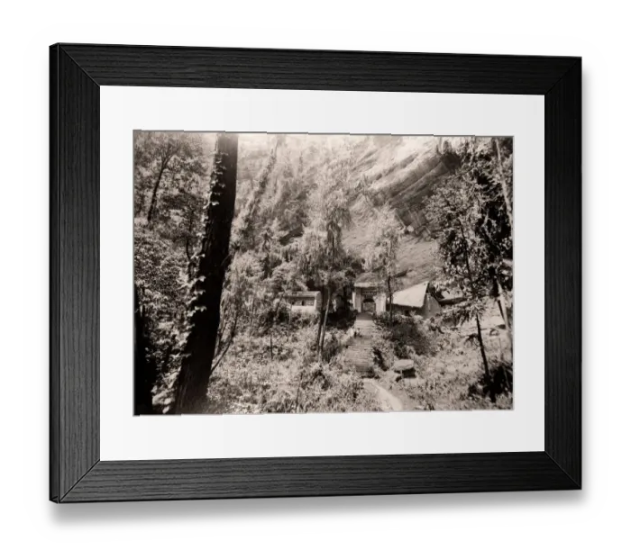 Framed Print : China c. 1880s - mountain monastery close to the Yangtze river Framed Print : China c. 1880s - mountain monastery close to the Yangtze river
