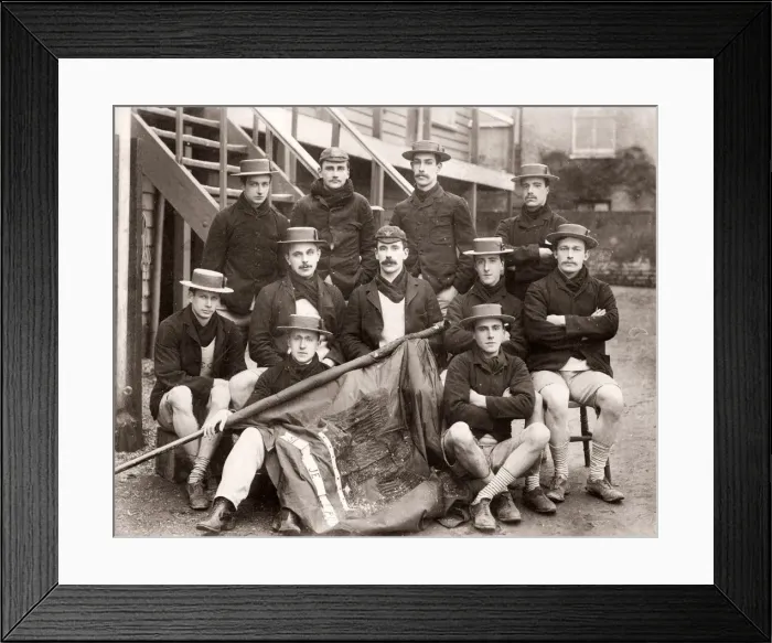 Framed Print : Lady Margaret Boat Club, Cambridge, rowing team, 1890s Framed Print : Lady Margaret Boat Club, Cambridge, rowing team, 1890s