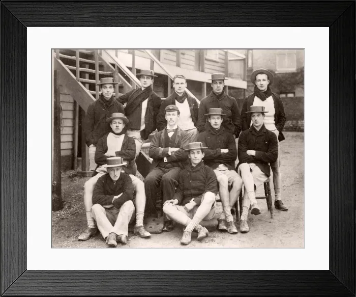 Framed Print : Lady Margaret Boat Club, Cambridge, rowing team, 1890s Framed Print : Lady Margaret Boat Club, Cambridge, rowing team, 1890s