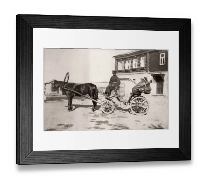 Framed Print : Russia - hackney pony and trap Framed Print : Russia - hackney pony and trap