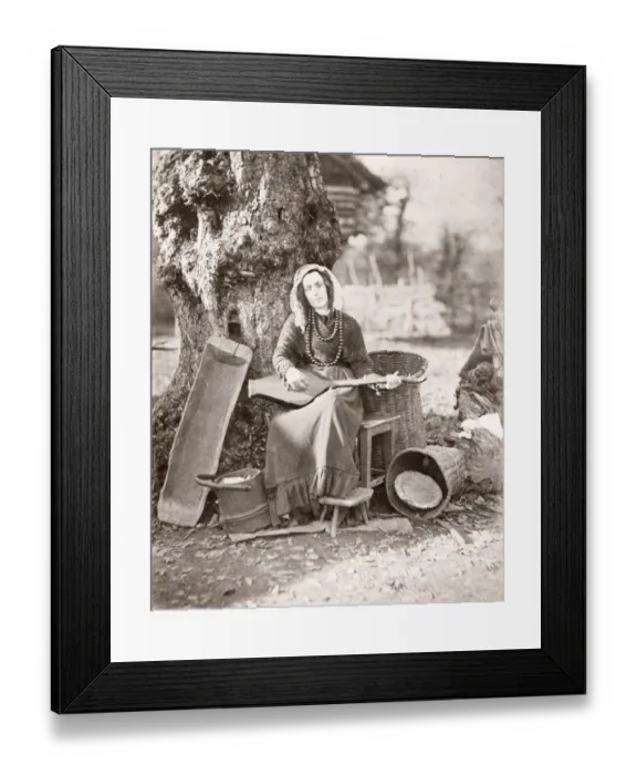Framed Print : Caucasus Georgia - Georgian woman with a musical instrument Framed Print : Caucasus Georgia - Georgian woman with a musical instrument