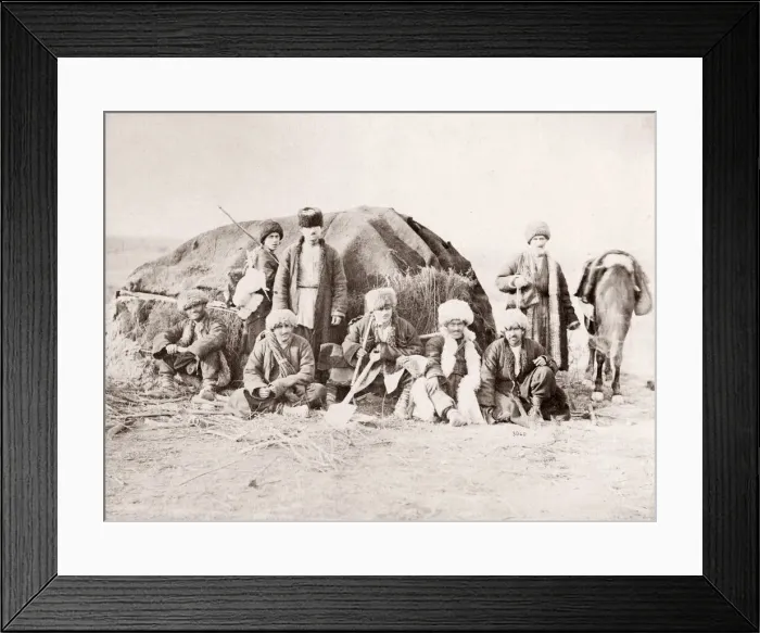 Framed Print : Caucasus Georgia - group of country people Framed Print : Caucasus Georgia - group of country people