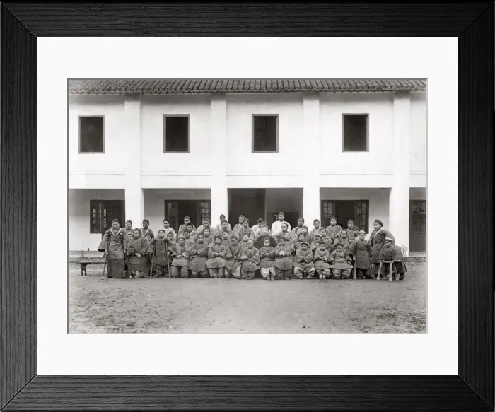 Framed Print : Chinese mission school, near Baoding, China c. 1900 Framed Print : Chinese mission school, near Baoding, China c. 1900