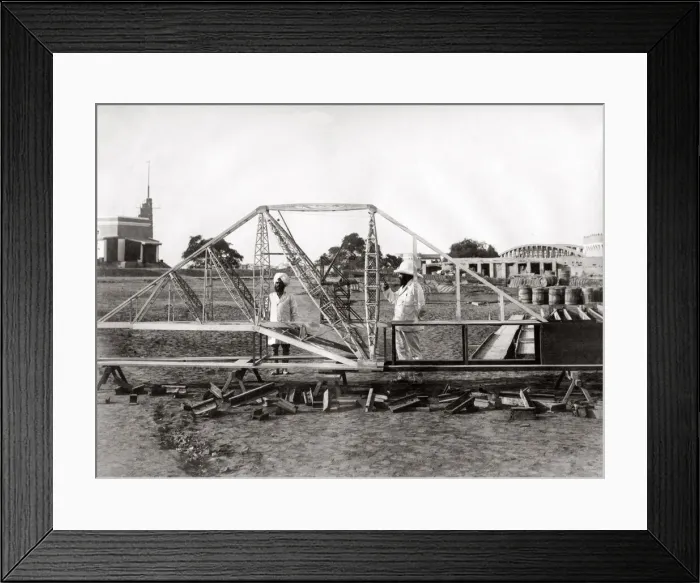 Framed Print : Engineering model cantilever bridge, India, c. 1880 s Framed Print : Engineering model cantilever bridge, India, c. 1880 s