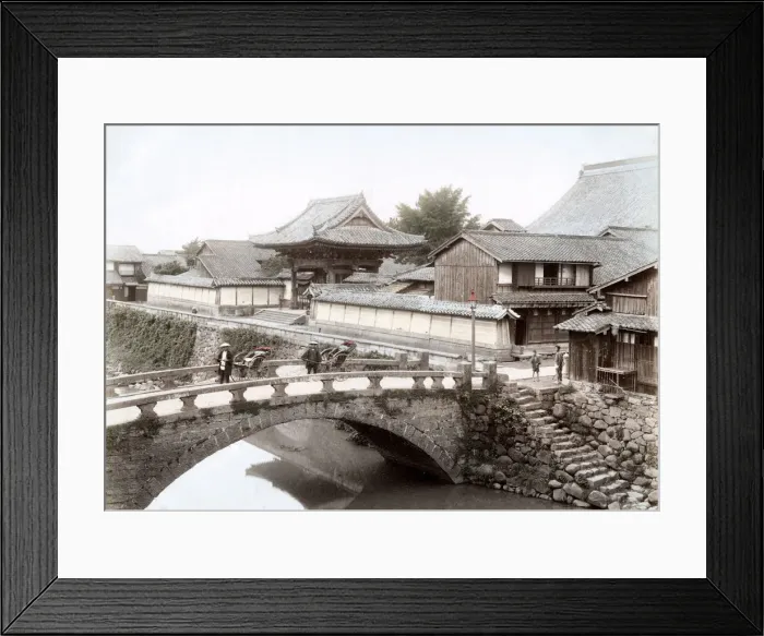 Framed Print : c. 1880s Japan - Kamiya-bashi bridge Nagasaki Framed Print : c. 1880s Japan - Kamiya-bashi bridge Nagasaki