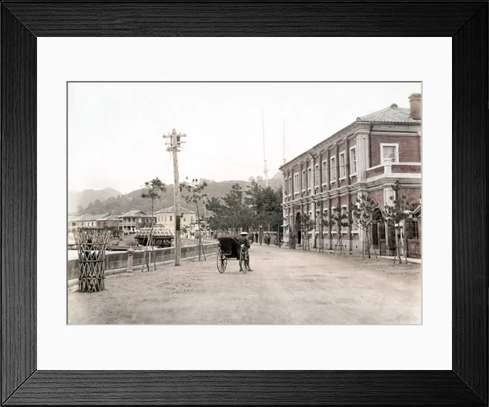 Framed Print : c. 1880s Japan - post office in Nagasaki Framed Print : c. 1880s Japan - post office in Nagasaki