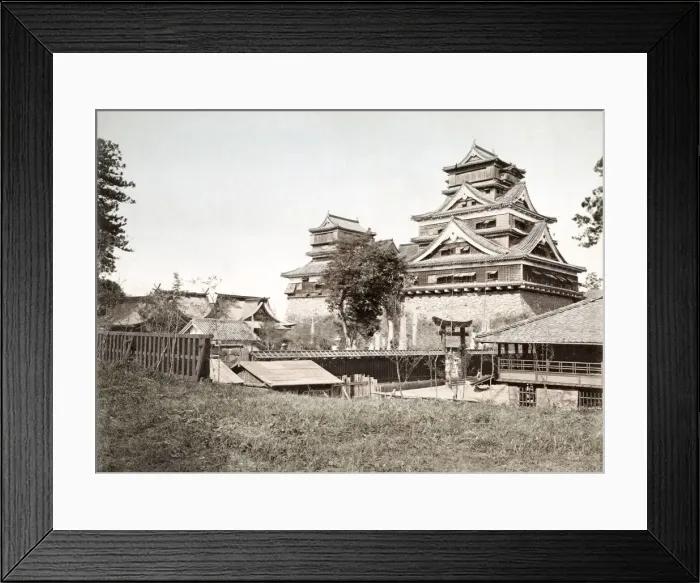 Framed Print : c. 1880s Japan - Kumamoto Castle Framed Print : c. 1880s Japan - Kumamoto Castle