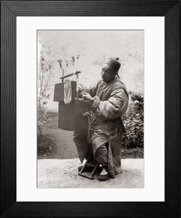 Framed Print : c. 1890 China - Chinese street vendor Framed Print : c. 1890 China - Chinese street vendor