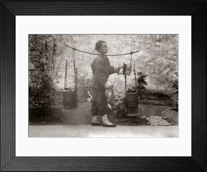 Framed Print : c. 1890 China - Chinese street vendor Framed Print : c. 1890 China - Chinese street vendor